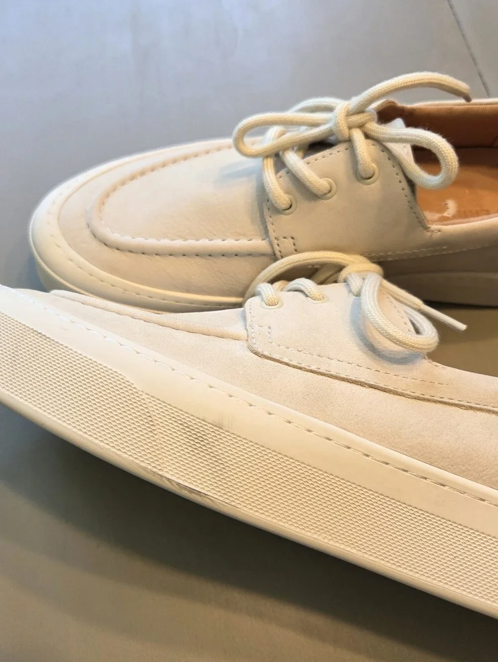 Women's Sperry Cream Suede Boat Shoe Size 8 - Picture 5 of 13